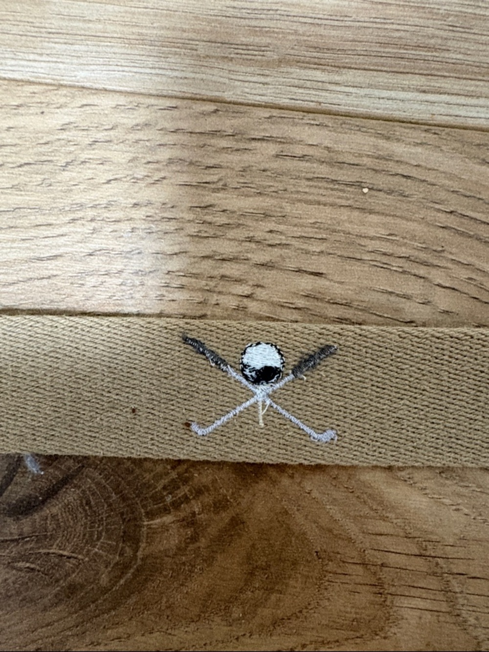 Tan Golf Embroidered Belt